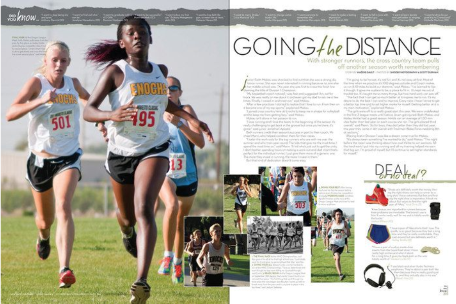 a yearbook substory for cross country